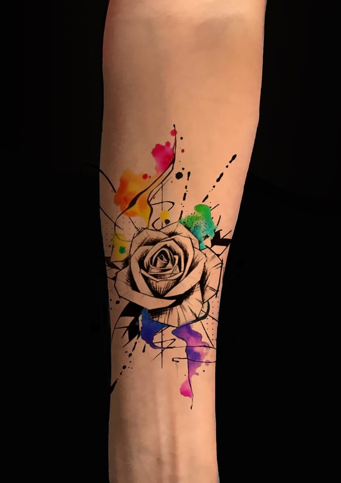 Tetovani květu růže